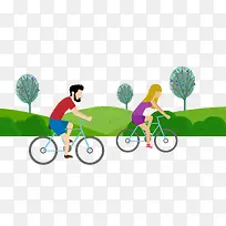 骑行卡通免抠-空若网 骑行卡通免抠-空若网