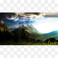 动漫卡通插画远山-空若网 动漫卡通插画远山-空若网