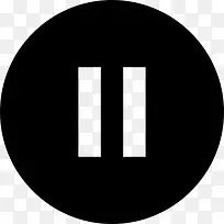 圆的暂停按钮图标-空若网 圆的暂停按钮图标-空若网