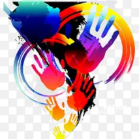 彩色手印-空若网 彩色手印-空若网