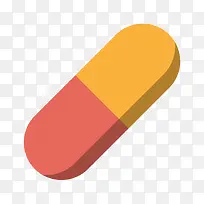矢量黄红色胶囊素材-空若网 矢量黄红色胶囊素材-空若网