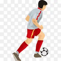 扁平化踢足球男人-空若网 扁平化踢足球男人-空若网