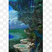 手绘魔幻魔境插画-空若网 手绘魔幻魔境插画-空若网