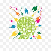 智慧人脑矢量素材-空若网 智慧人脑矢量素材-空若网