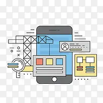 矢量扁平化手机-空若网 矢量扁平化手机-空若网