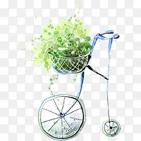 手绘插画创意花篮-空若网 手绘插画创意花篮-空若网