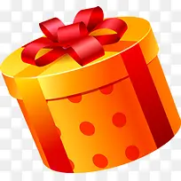 橙色圆形礼物盒图片-空若网 橙色圆形礼物盒图片-空若网