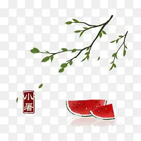 水彩小暑-空若网 水彩小暑-空若网