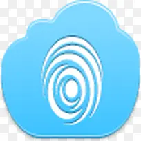 手指打印Blue-Cloud-icons-空若网 手指打印Blue-Cloud-icons-空若网