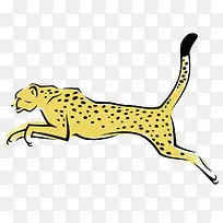 可爱手绘豹子-空若网 可爱手绘豹子-空若网