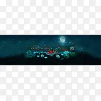 爱情梦幻船背景banner-空若网 爱情梦幻船背景banner-空若网