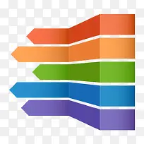 几何彩色立体箭头-空若网 几何彩色立体箭头-空若网