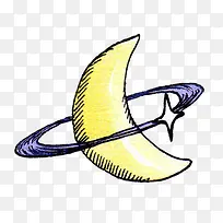 手绘月牙-空若网 手绘月牙-空若网