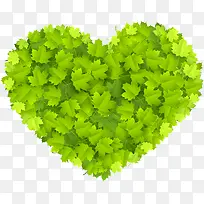 人季绿色树叶爱心-空若网 人季绿色树叶爱心-空若网