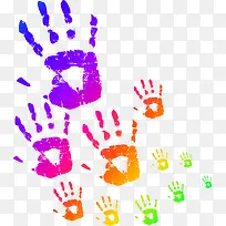彩色手掌印-空若网 彩色手掌印-空若网