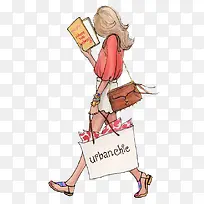 手绘插画女-空若网 手绘插画女-空若网