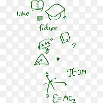 开学季绿色线条数学-空若网 开学季绿色线条数学-空若网