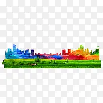 彩色手绘城市-空若网 彩色手绘城市-空若网