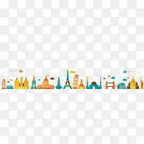 彩色手绘城市-空若网 彩色手绘城市-空若网