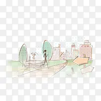 手绘城市-空若网 手绘城市-空若网