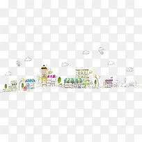 手绘城市剪影-空若网 手绘城市剪影-空若网