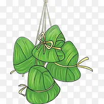 绿色手绘线条粽子食物-空若网 绿色手绘线条粽子食物-空若网