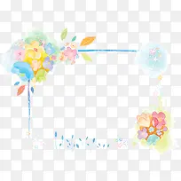 水粉简约爱心花朵-空若网 水粉简约爱心花朵-空若网