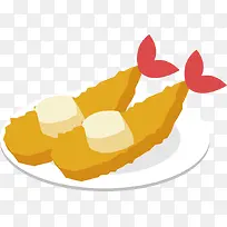 手绘炸虾食物-空若网 手绘炸虾食物-空若网