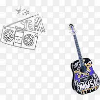 彩色吉他录音机-空若网 彩色吉他录音机-空若网