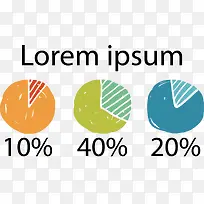 卡通圆形饼状数据图-空若网 卡通圆形饼状数据图-空若网