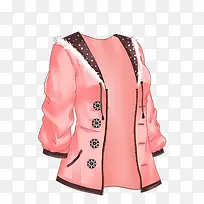 手绘粉色可爱外套-空若网 手绘粉色可爱外套-空若网