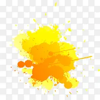 开学季黄橙色墨迹海报-空若网 开学季黄橙色墨迹海报-空若网