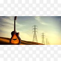 创意音乐吉它背景-空若网 创意音乐吉它背景-空若网