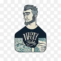 刺身大叔插画-空若网 刺身大叔插画-空若网