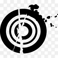 黑色创意箭靶手绘-空若网 黑色创意箭靶手绘-空若网