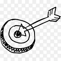 黑色手绘箭靶创意-空若网 黑色手绘箭靶创意-空若网