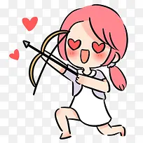 卡通女孩 释放爱之箭-空若网 卡通女孩 释放爱之箭-空若网