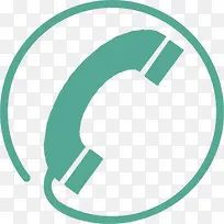 绿色卡通电话图标-空若网 绿色卡通电话图标-空若网