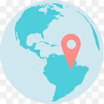 矢量扁平化地球定位-空若网 矢量扁平化地球定位-空若网