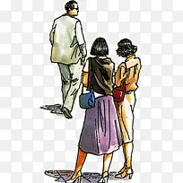 手绘水彩谈首论足-空若网 手绘水彩谈首论足-空若网