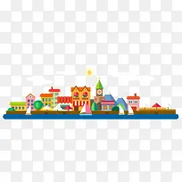 扁平化建筑风景-空若网 扁平化建筑风景-空若网