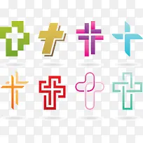 矢量十字创意图标-空若网 矢量十字创意图标-空若网