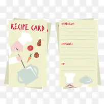矢量食谱卡插图-空若网 矢量食谱卡插图-空若网