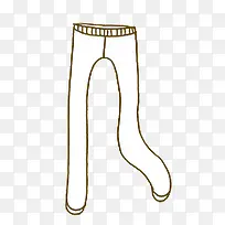 白色裤子手绘-空若网 白色裤子手绘-空若网