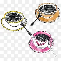 手绘咖啡黑色可爱-空若网 手绘咖啡黑色可爱-空若网