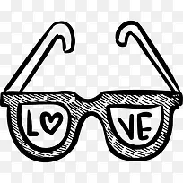 框眼镜爱在晶体图标-空若网 框眼镜爱在晶体图标-空若网