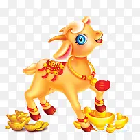 金色小羊创意设计-空若网 金色小羊创意设计-空若网