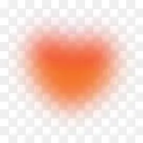 橙色爱心光晕-空若网 橙色爱心光晕-空若网