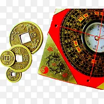 高清摄影指南针铜钱-空若网 高清摄影指南针铜钱-空若网