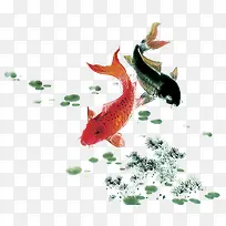 手绘鲈鱼创意插画-空若网 手绘鲈鱼创意插画-空若网